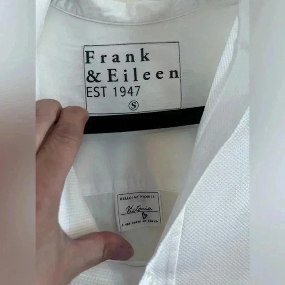 Frank & Eileen VICTORIA Italian Tuxedo Shirt. Size S - Picture 13 of 16